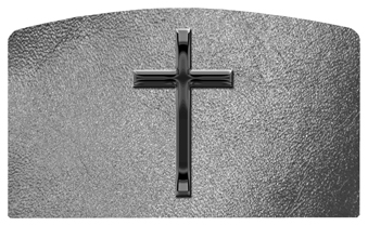 DACRO-510-BK-SH-SL Black Single Cross Shimmer Silver